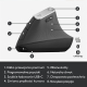 Logitech MX Vertical Optical Black 910-005448 – ergonomiczna mysz bezprzewodowa 4000 DPI Unifying Bluetooth