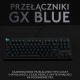 Logitech G PRO GX Blue RGB USB US Black 920-009392 – mechaniczna klawiatura gamingowa TKL
