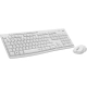 Zestaw klawiatura bezprzewodowa z myszką Logitech MK295 Biała Silent