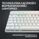 Logitech PRO X TKL LIGHTSPEED GX Brown White 920-012148 – bezprzewodowa klawiatura gamingowa TKL RGB, LIGHTSPEED, Bluetooth, QWERTY