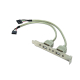 Gembird Gniazdo USB X2 na sledziu (CCUSBRECEPTACLE)