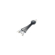 Kabel 3w1 Canon Podświetlane Logo LED USB-C Lightning Micro USB 2A Czarny
