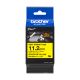 Taśma Brother HSE-631E 11.2mm czarny druk żółty podkład rurka termokurczliw