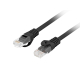 Lanberg Patchcord kat.6 UTP LSZH CU 1.5m czarny PCU6-10CU-0150-BK