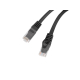 Lanberg Patchcord kat.6 UTP LSZH CU 1.5m czarny PCU6-10CU-0150-BK
