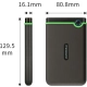 Transcend StoreJet 25M3S 2TB Dysk Zewnętrzny HDD USB 3.1 Gen1 Szary TS2TSJ25M3S Odporny