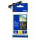 Taśma do drukarki Brother TZe-335 12mm biały nadruk czarne tło laminowana