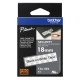 Taśma Brother TZE-SE4 18mm 8m czarny na białym laminowana plombująca wkład