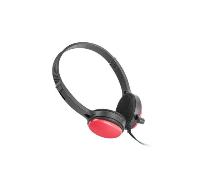 Słuchawki nauszne USL-1222 z mikrofonem czerwone -2655431