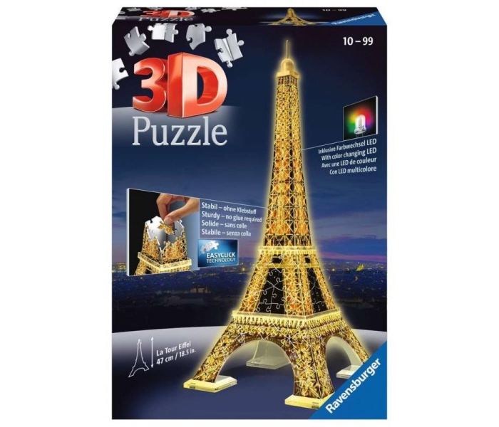 Puzzle 216 elementów 3D Wieża Eiffla Nocą-2879780