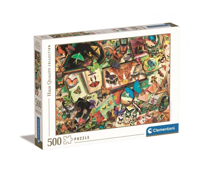 Puzzle 500 elementów High Quality, Kolekcjoner motyli-2940480