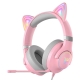 Słuchawki gamingowe X30 kocie uszy różowe (przewodowe)-3430560