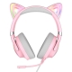 Słuchawki gamingowe X30 kocie uszy różowe (przewodowe)-3430561