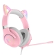 Słuchawki gamingowe X30 kocie uszy różowe (przewodowe)-3430562