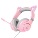 Słuchawki gamingowe X30 kocie uszy różowe (przewodowe)-3430563