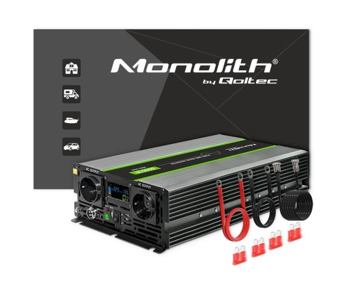Przetwornica napięcia Monolith | 3000W | 6000W | 24V na 230V | Czysty Sinus | LCD-3489876