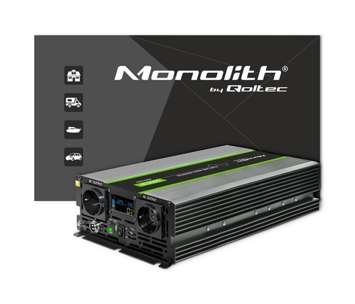Przetwornica napięcia Monolith | 3000W | 6000W | 24V na 230V | Czysty Sinus | LCD-3489889