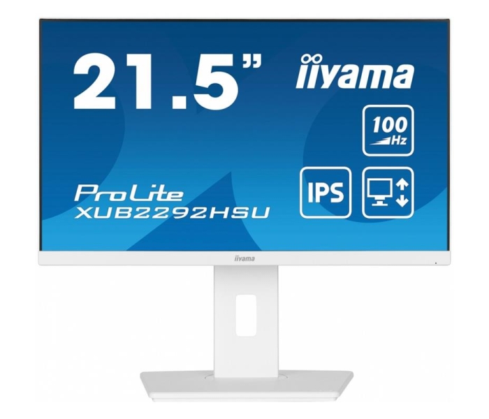 Monitor 21.5 cala ProLite XUB2292HSU-W6 IPS,100Hz,FreeSync,PIVOT,0.4ms,HDMI, DP,4xUSB(3.2),2x2W,HAS(150mm), Biały-34917