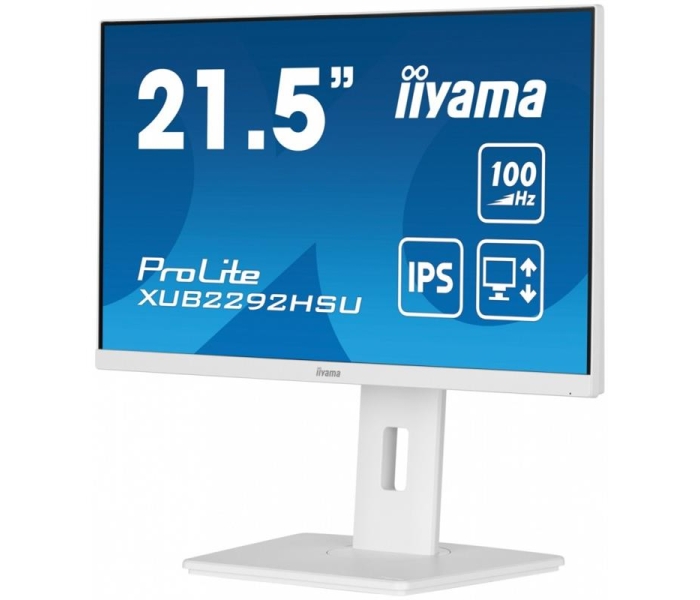 Monitor 21.5 cala ProLite XUB2292HSU-W6 IPS,100Hz,FreeSync,PIVOT,0.4ms,HDMI, DP,4xUSB(3.2),2x2W,HAS(150mm), Biały-3491754
