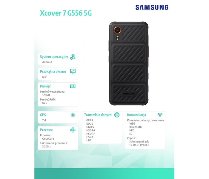 Galaxy Xcover 7 5G (6+128GB) Enterprise Edition Zielony-3499991