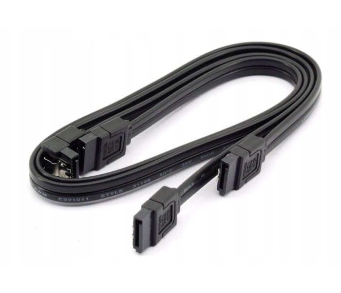 Kabel SATA III 6Gb/s 2szt Prosty + Kątowy 90 Przewód do Dysku SSD HDD SATA3